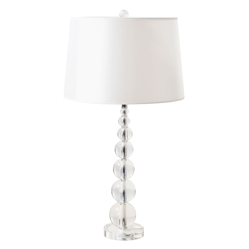 Crystal Ball Table Lamp with Linen Shade - Elegant Bedside or Desk Lamp for Living Room and Bedroom 10