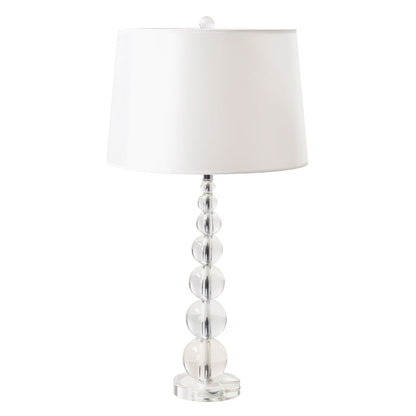 Crystal Ball Table Lamp with Linen Shade - Elegant Bedside or Desk Lamp for Living Room and Bedroom 10