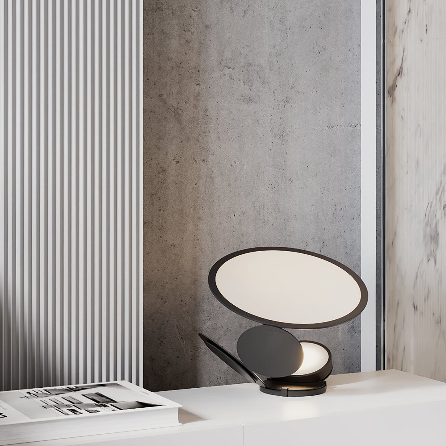 Modern Cut Table Lamp with Integrated LED – Stylish Indoor Lighting Fixture 8
