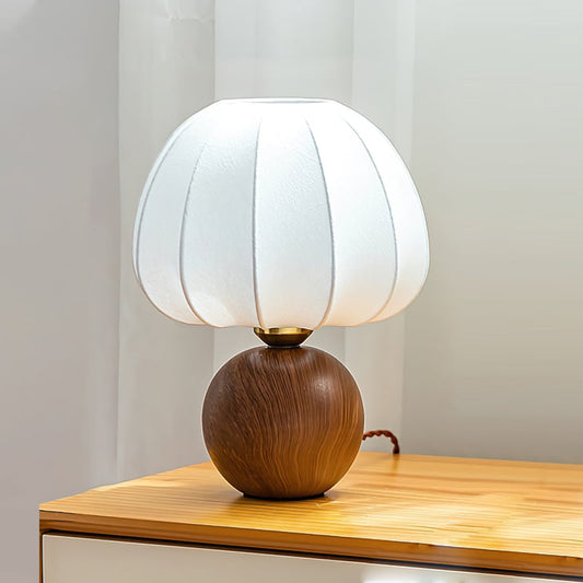 Contemporary Table Lamp with Fabric Shade and Metal Base for Bedroom or Living Room 1