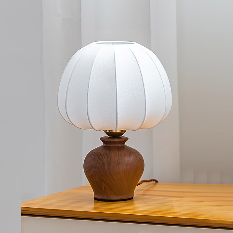 Contemporary Table Lamp with Fabric Shade and Metal Base for Bedroom or Living Room 11