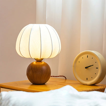 Contemporary Table Lamp with Fabric Shade and Metal Base for Bedroom or Living Room 3