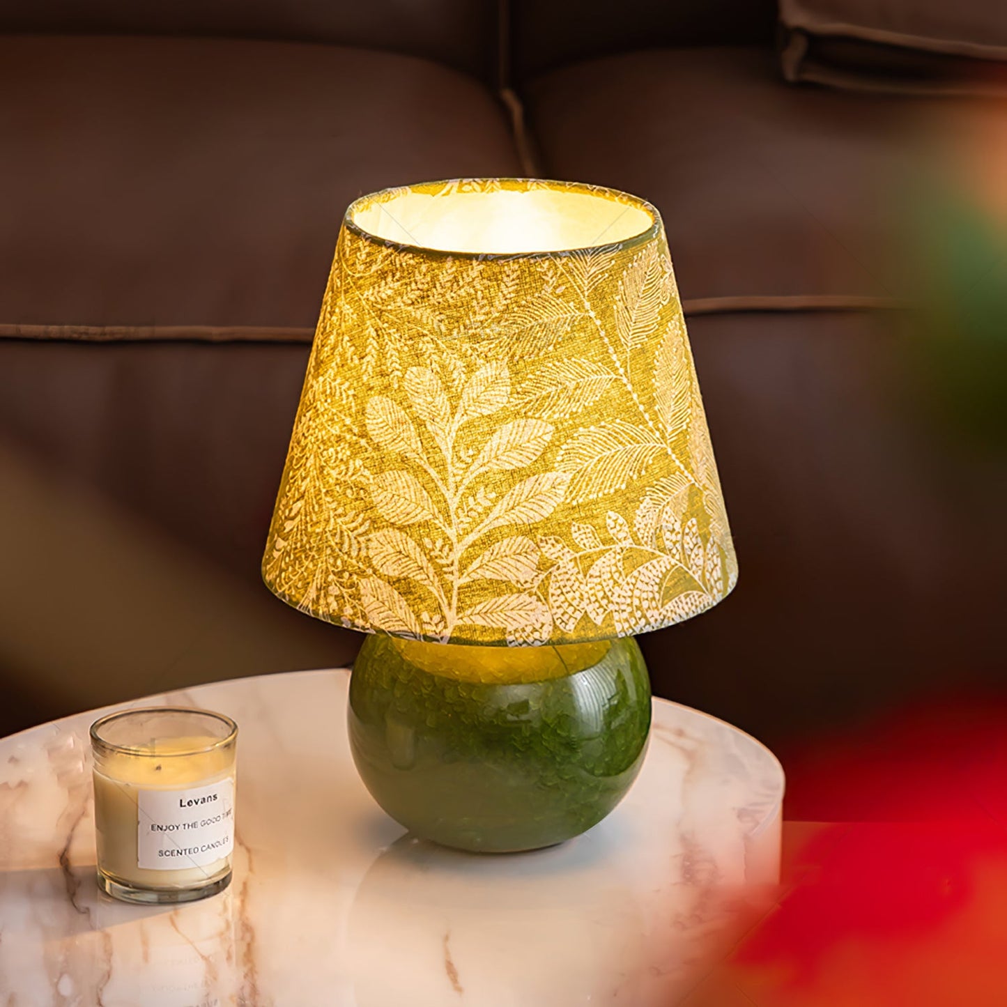 Dolly Table Lamp with Ceramic Base and Fabric Shade – Elegant Bedside or Desk Lamp 3
