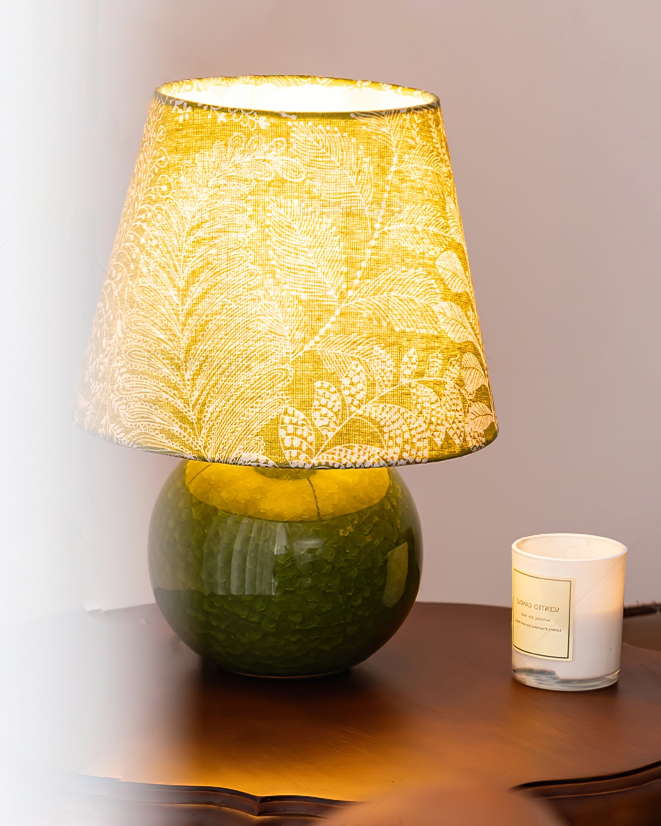 Dolly Table Lamp with Ceramic Base and Fabric Shade – Elegant Bedside or Desk Lamp 9