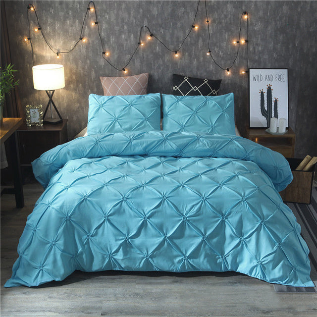King Size Duvet Cover Set White Cotton Hypoallergenic 2