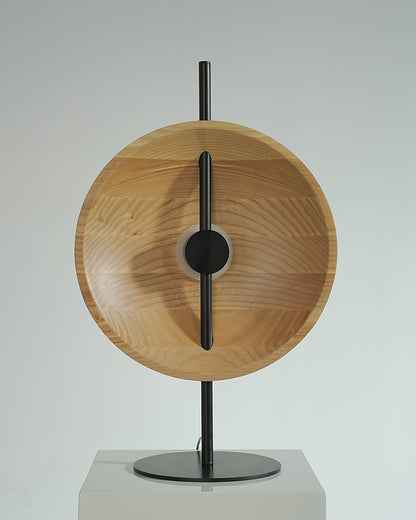Modern Table Lamp with Wood Shade and Metal Base – Stylish Desk or Bedside Lamp 5