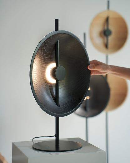 Modern Table Lamp with Wood Shade and Metal Base – Stylish Desk or Bedside Lamp 6