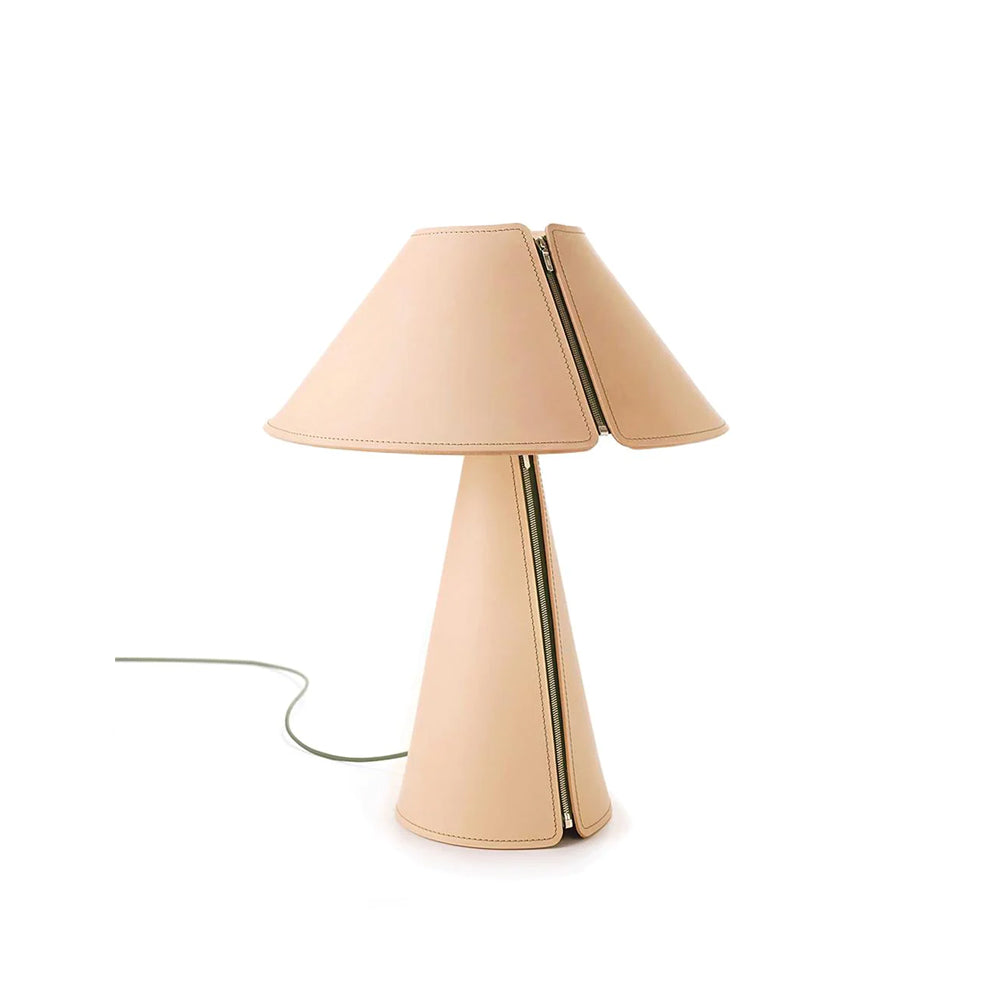 Unique Leather Table Lamp – LED Compatible, 38cm Diameter – Stylish Bedroom or Living Room Decor 2