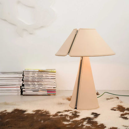 Unique Leather Table Lamp – LED Compatible, 38cm Diameter – Stylish Bedroom or Living Room Decor 3