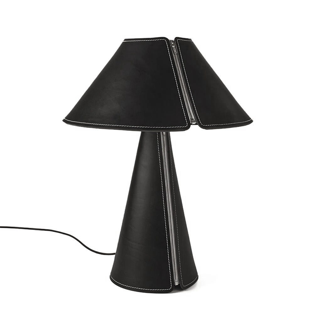 Unique Leather Table Lamp – LED Compatible, 38cm Diameter – Stylish Bedroom or Living Room Decor 4