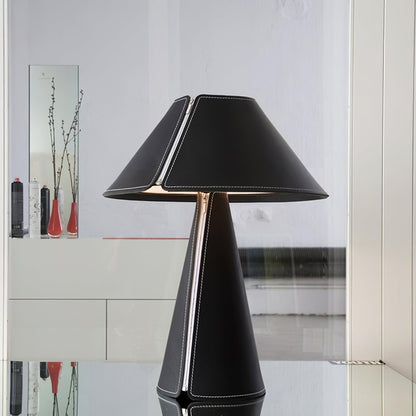 Unique Leather Table Lamp – LED Compatible, 38cm Diameter – Stylish Bedroom or Living Room Decor 6
