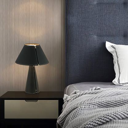 Unique Leather Table Lamp – LED Compatible, 38cm Diameter – Stylish Bedroom or Living Room Decor 8