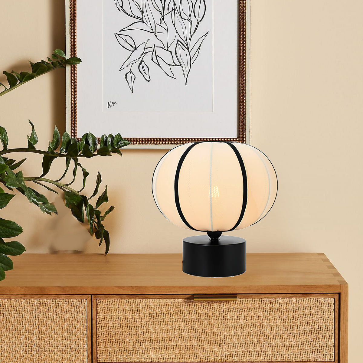 Modern Table Lamp with Unique Fabric Design for Desk or Table – Bright Indoor Lighting 8