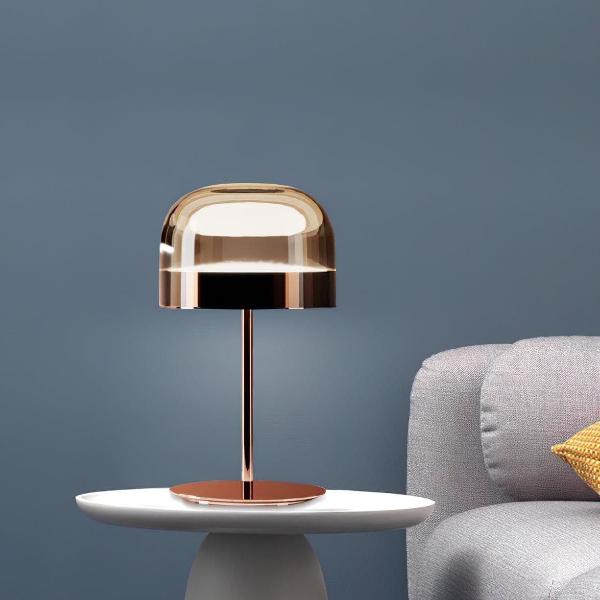 Contemporary LED Table Lamp with Metal and Glass Design – Warm Light for Bedroom or Living Room 6