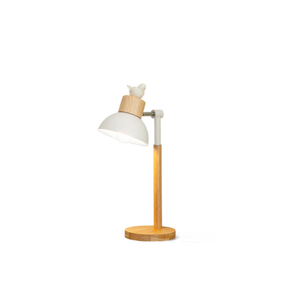 Modern Table Lamp with Wood Accent and Bird Figure – Stylish Bedside or Desk Lamp 2