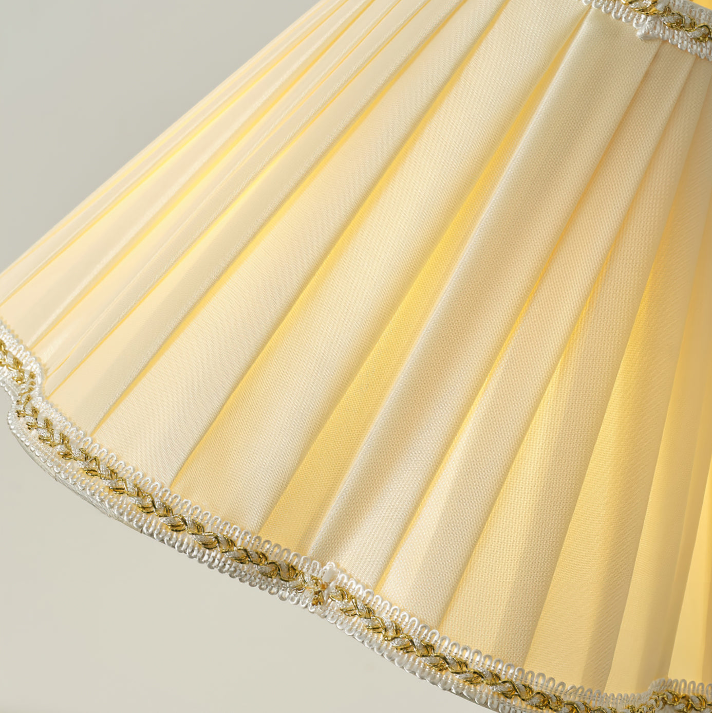 Elegant Fabric Table Lamp with Golden Base – Indoor Lighting Fixture 7