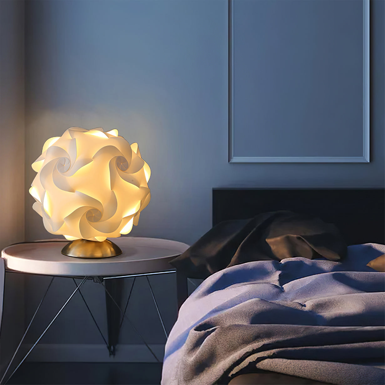 Elegant Flower Table Lamp with LED Bulb – Stylish Indoor Lighting Fixture 5