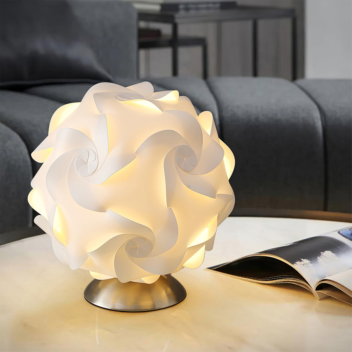 Elegant Flower Table Lamp with LED Bulb – Stylish Indoor Lighting Fixture 6
