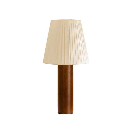 Gallissa Table Lamp with Wooden Base and Fabric Shade – Elegant Indoor Lighting 1