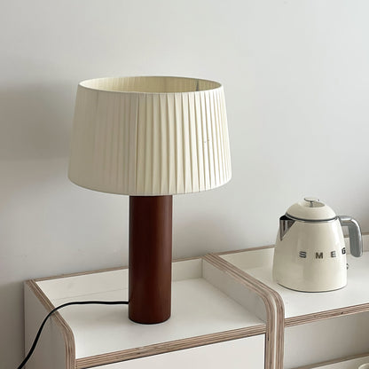 Gallissa Table Lamp with Wooden Base and Fabric Shade – Elegant Indoor Lighting 9
