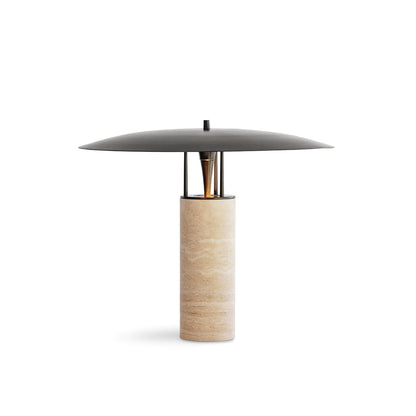 Elegant Travertine Table Lamp with Integrated LED – Stylish Home Lighting 1