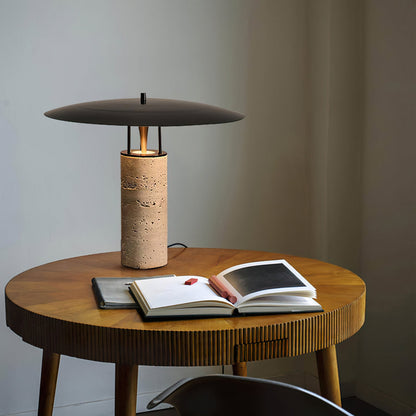 Elegant Travertine Table Lamp with Integrated LED – Stylish Home Lighting 2