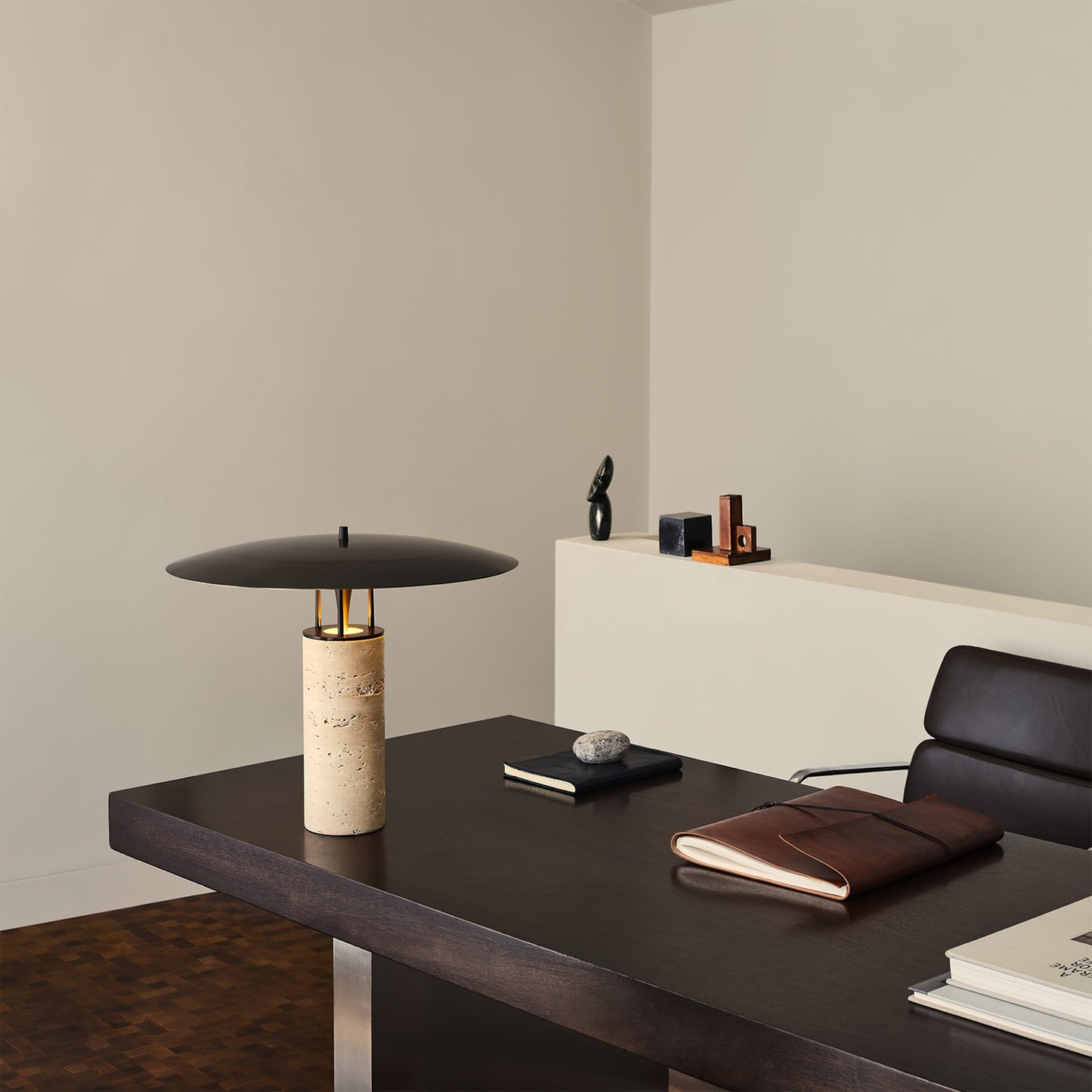 Elegant Travertine Table Lamp with Integrated LED – Stylish Home Lighting 3