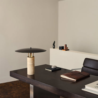Elegant Travertine Table Lamp with Integrated LED – Stylish Home Lighting 3