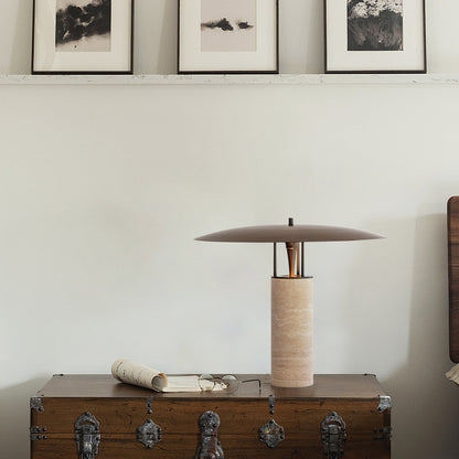 Elegant Travertine Table Lamp with Integrated LED – Stylish Home Lighting 5