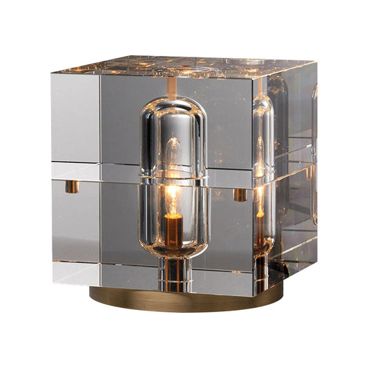 Modern Brass and Crystal Table Lamp with E14 Base – Unique Design for Indoor Use 1