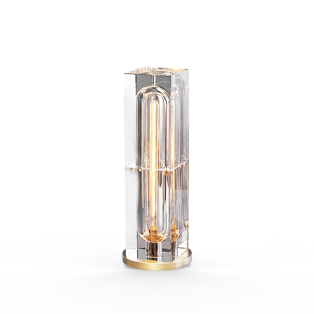 Modern Brass and Crystal Table Lamp with E14 Base – Unique Design for Indoor Use 2