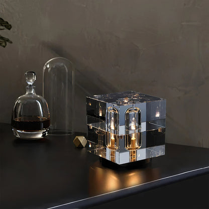 Modern Brass and Crystal Table Lamp with E14 Base – Unique Design for Indoor Use 4