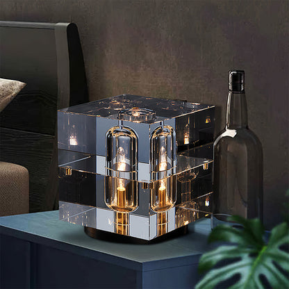 Modern Brass and Crystal Table Lamp with E14 Base – Unique Design for Indoor Use 5