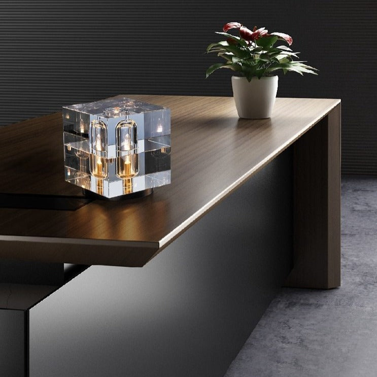 Modern Brass and Crystal Table Lamp with E14 Base – Unique Design for Indoor Use 8