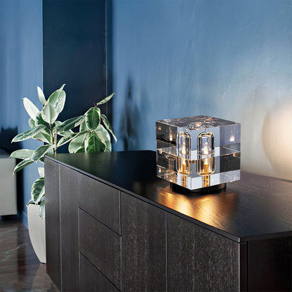 Modern Brass and Crystal Table Lamp with E14 Base – Unique Design for Indoor Use 9