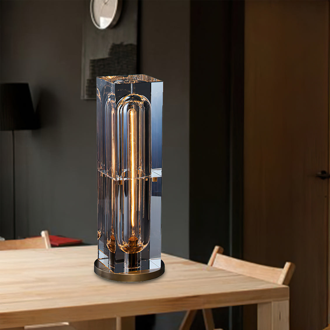 Modern Brass and Crystal Table Lamp with E14 Base – Unique Design for Indoor Use 10