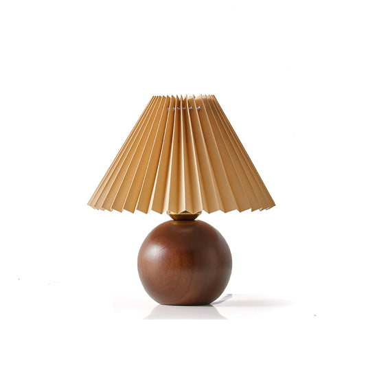 Haddie Table Lamp with Khaki Shade and Wooden Base – Elegant Indoor Lighting 1
