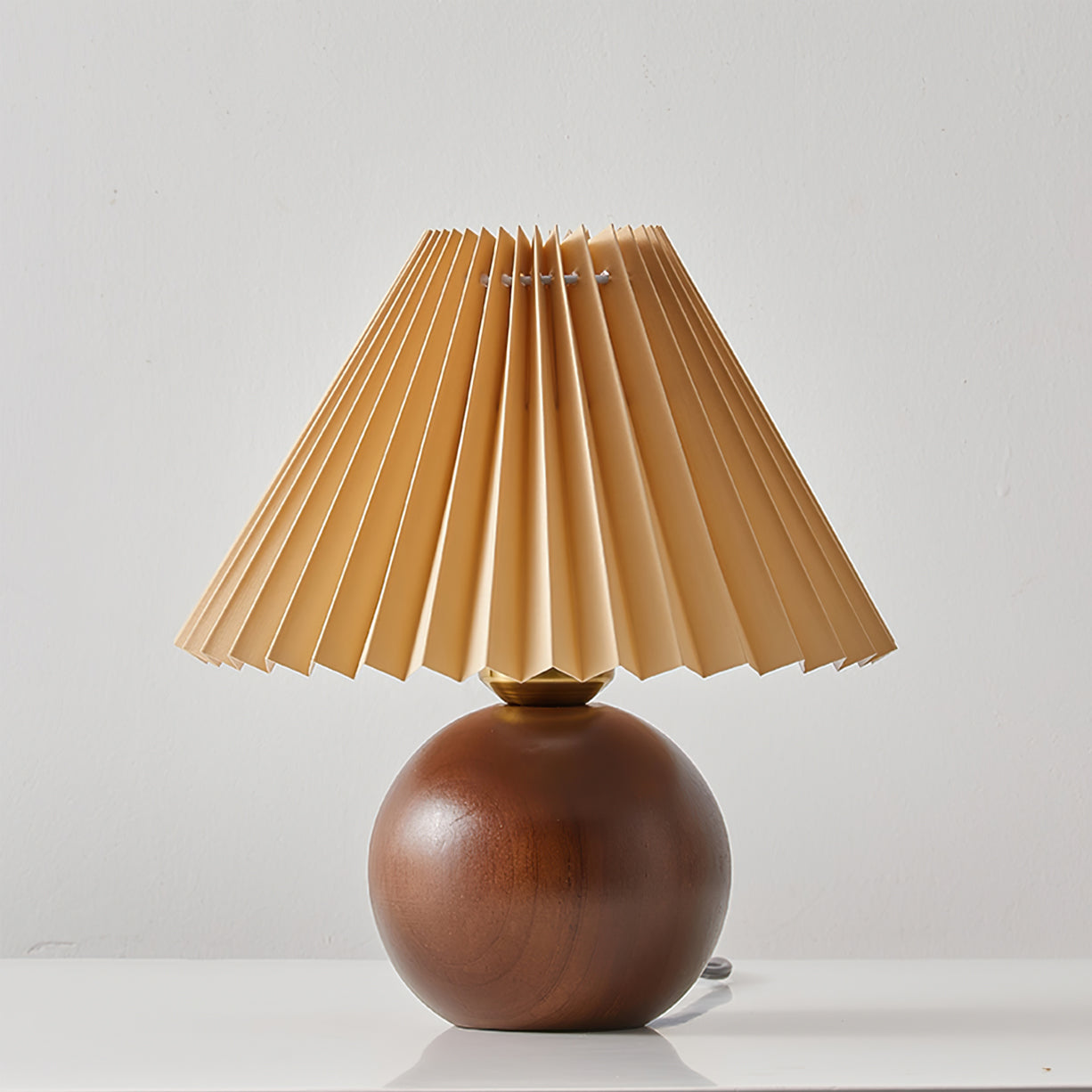 Haddie Table Lamp with Khaki Shade and Wooden Base – Elegant Indoor Lighting 2