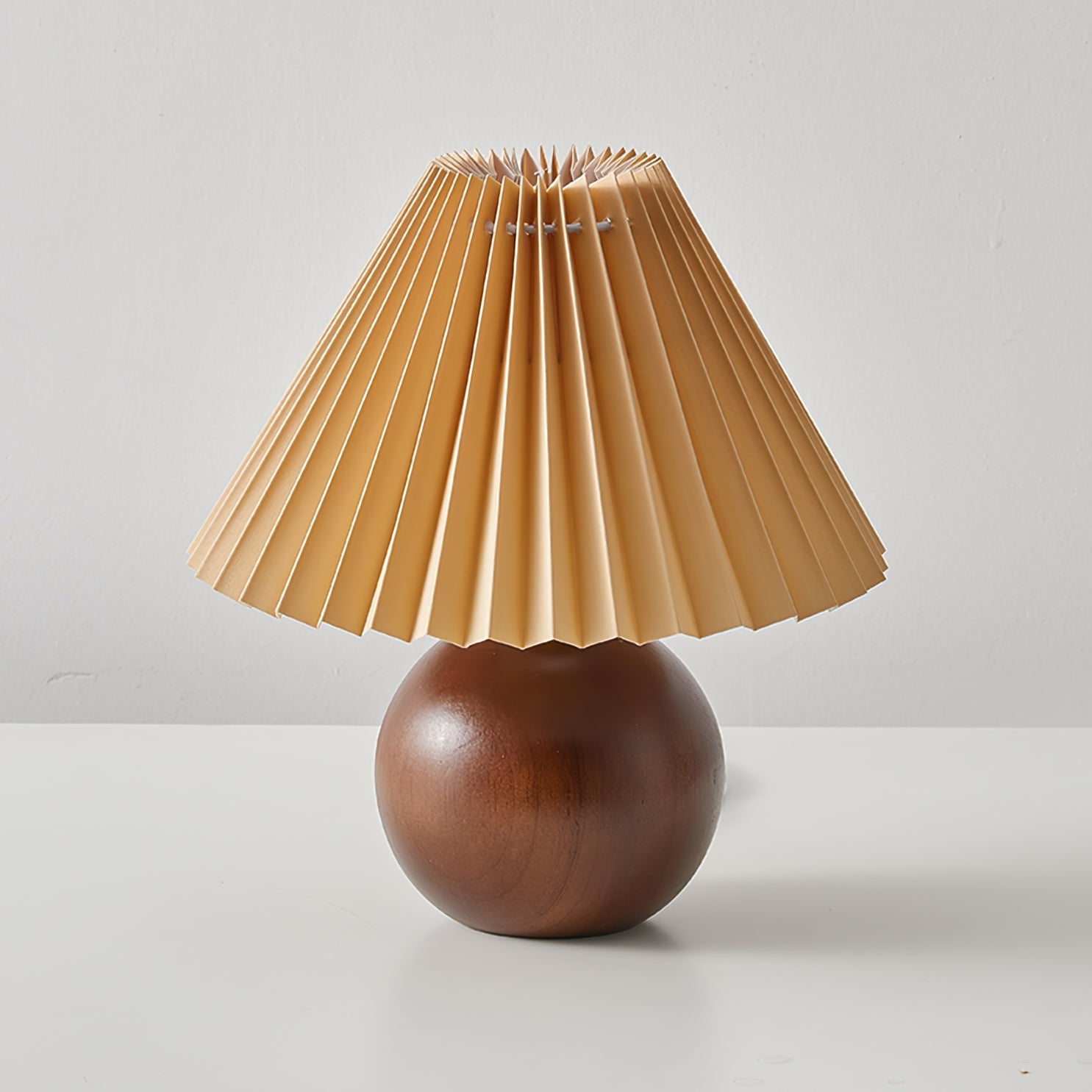 Haddie Table Lamp with Khaki Shade and Wooden Base – Elegant Indoor Lighting 4
