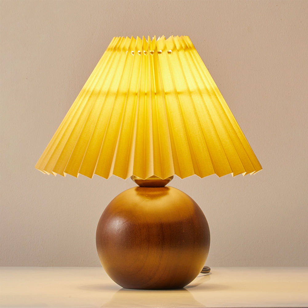 Haddie Table Lamp with Khaki Shade and Wooden Base – Elegant Indoor Lighting 5