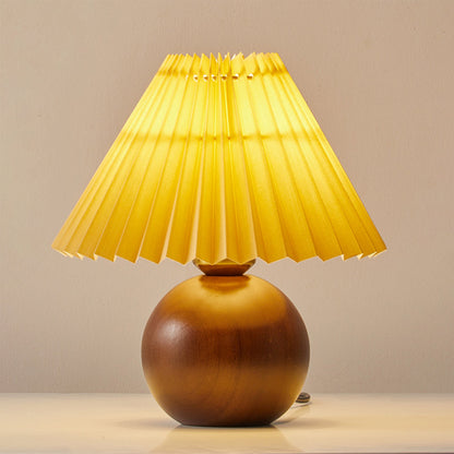Haddie Table Lamp with Khaki Shade and Wooden Base – Elegant Indoor Lighting 5