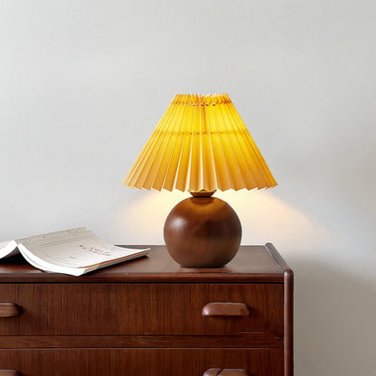 Haddie Table Lamp with Khaki Shade and Wooden Base – Elegant Indoor Lighting 8