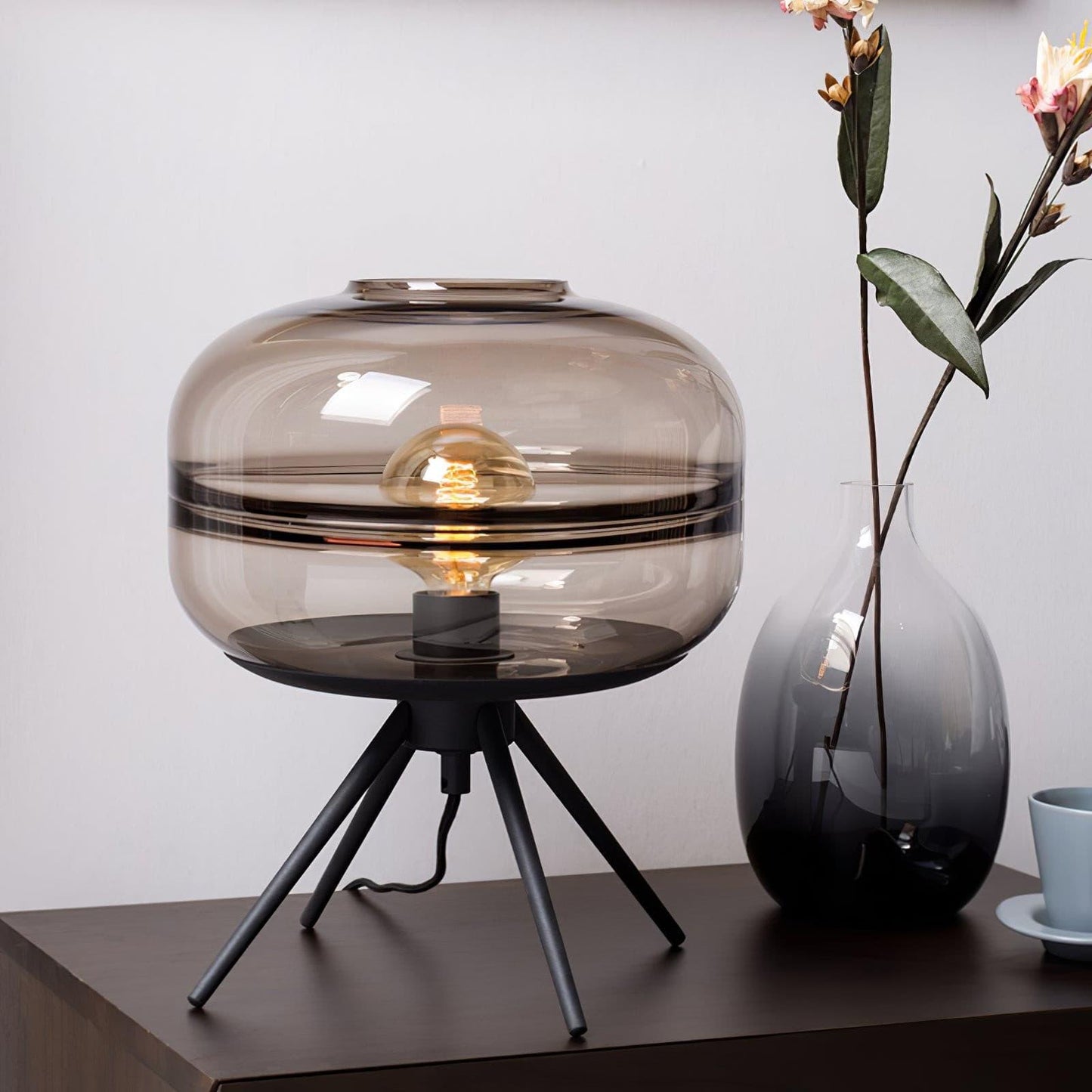 Elegant Glass Table Lamp with Unique Refraction Design for Living Room and Bedroom 3