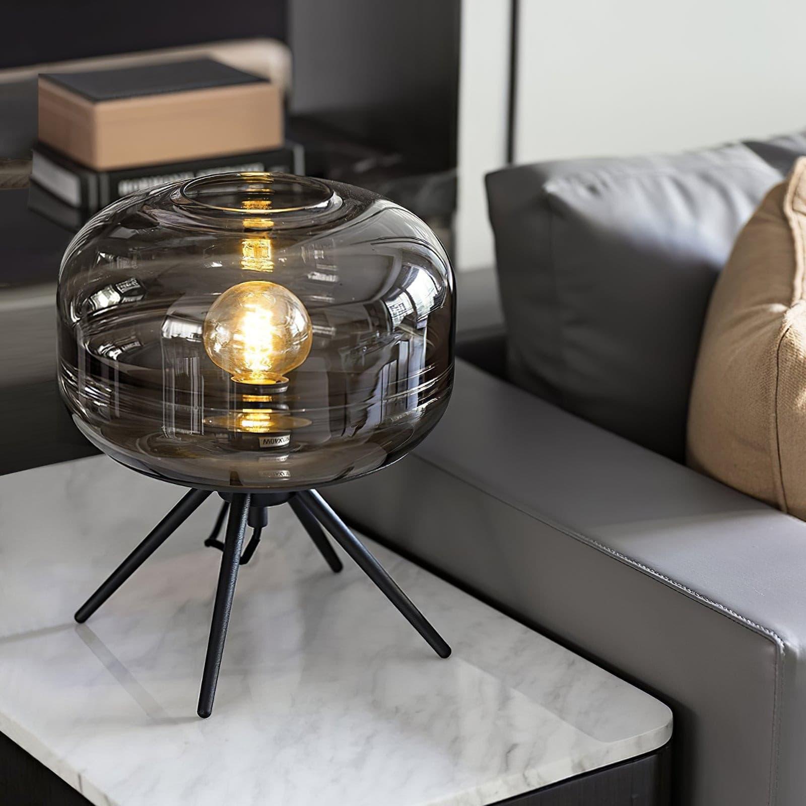 Elegant Glass Table Lamp with Unique Refraction Design for Living Room and Bedroom 9