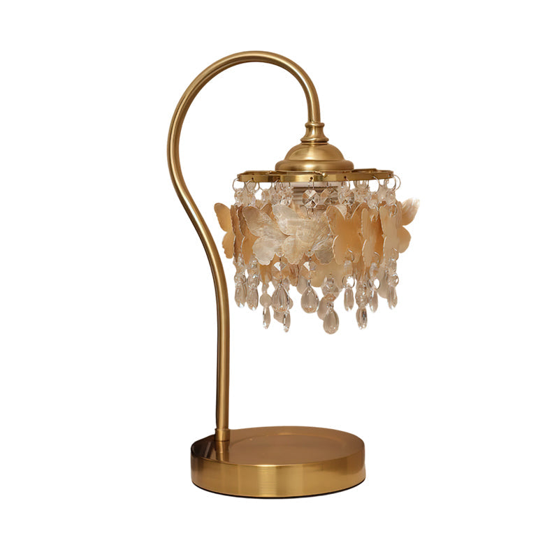 Elegant Table Lamp with Crystal Accents and Golden Metal Frame – 15 for Bedside or Living Room 1