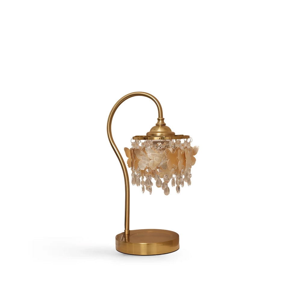 Elegant Table Lamp with Crystal Accents and Golden Metal Frame – 15 for Bedside or Living Room 2