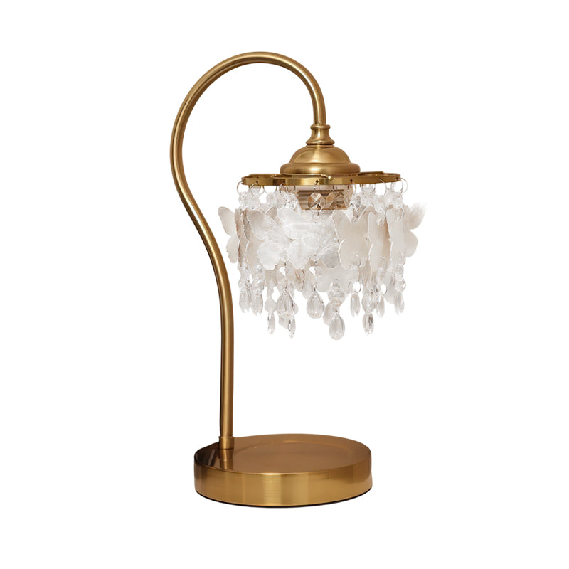 Elegant Table Lamp with Crystal Accents and Golden Metal Frame – 15 for Bedside or Living Room 10