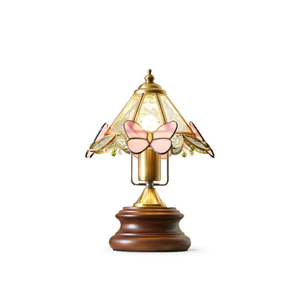 Elegant Butterfly Table Lamp with Glass Shade – Indoor Lighting Fixture 1