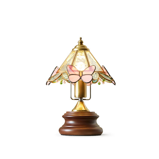 Elegant Butterfly Table Lamp with Glass Shade – Indoor Lighting Fixture 1