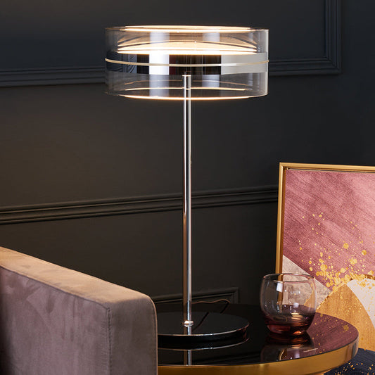 Modern Cylindrical Table Lamp with Integrated LED – 15.7 Height 1
